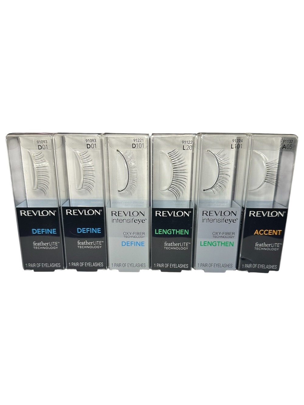 Revlon New Black False Lash Bundle with 6 Sets - Define, Lengthen, and Accent